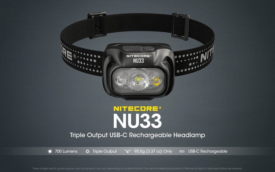 Επαναφορτιζόμενος Φακός Κεφαλής LED Nitecore NU33 | www.lightgear.gr