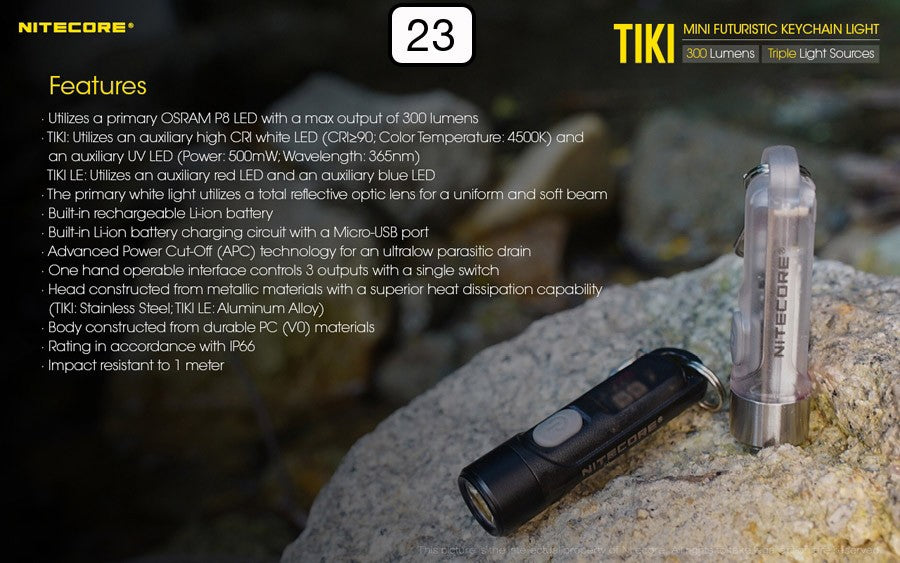 Φακός Nitecore LED TIKI | www.lightgear.gr