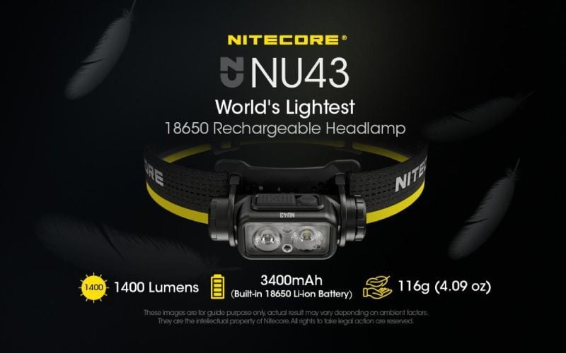 Επαναφορτιζόμενος Φακός Κεφαλής LED Nitecore NU43 | www.lightgear.gr