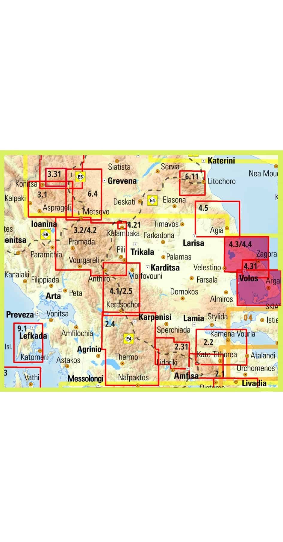 Πεζοπορικός Χάρτης Anavasi Πήλιο - Μαυροβούνι (1:45.000) | www.lightgear.gr