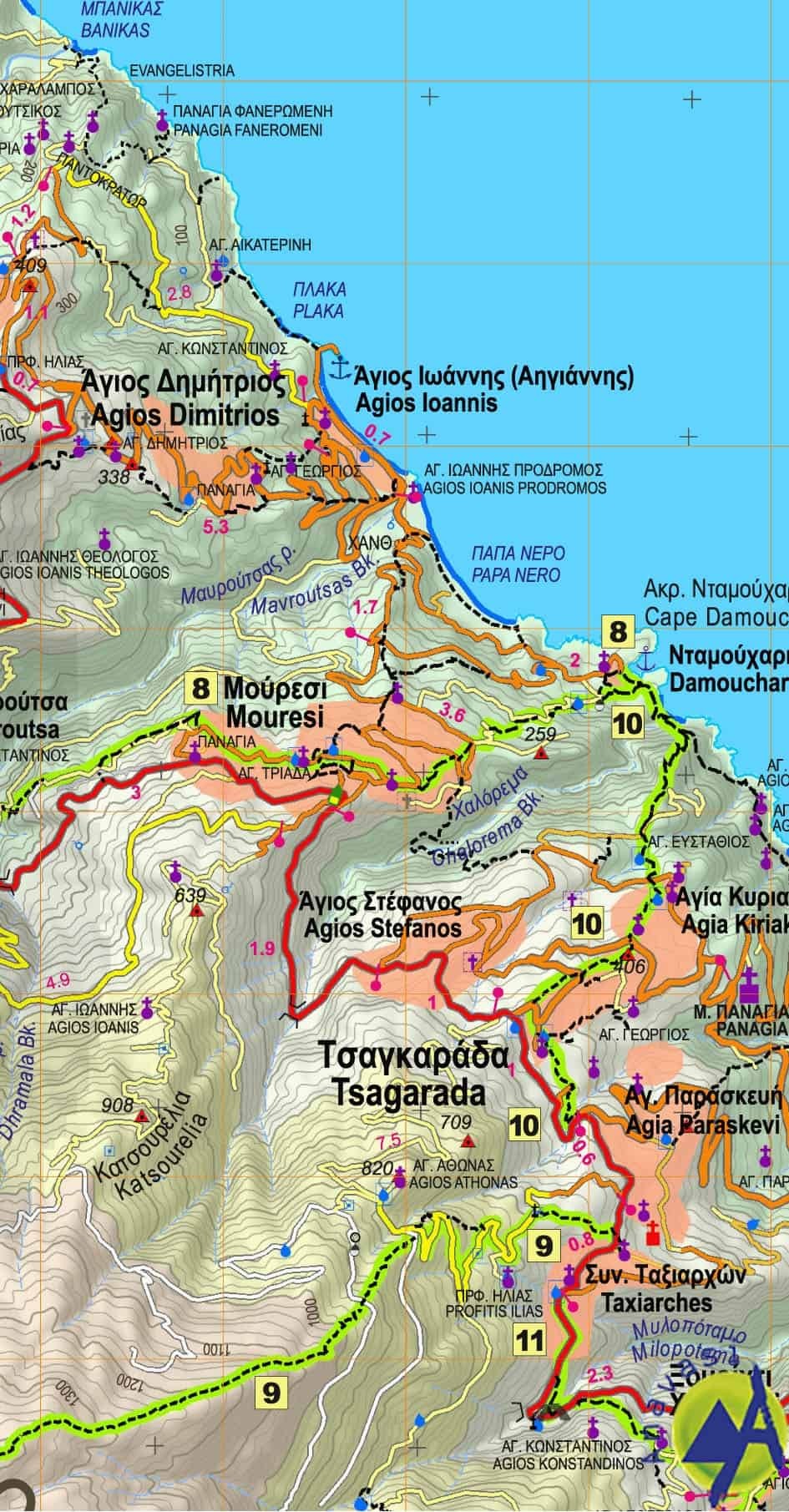Πεζοπορικός Χάρτης Anavasi Πήλιο - Μαυροβούνι (1:45.000) | www.lightgear.gr