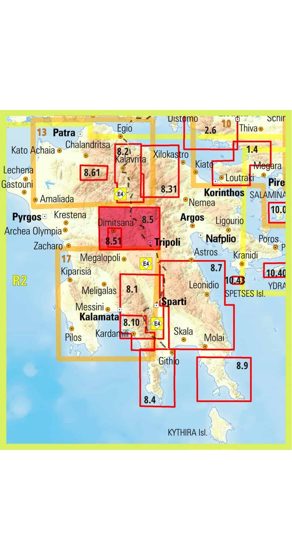 Πεζοπορικός Χάρτης Anavasi Μαίναλο - Αρτεμίσιο (1:40.000) | www.lightgear.gr