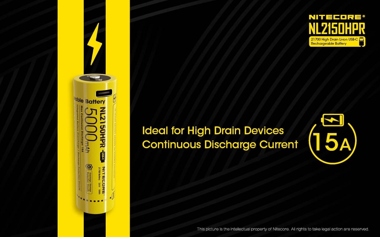 Επαναφορτιζόμενη Μπαταρία Nitecore NL2150HPR 5000mAh 3,6V | www.lightgear.gr