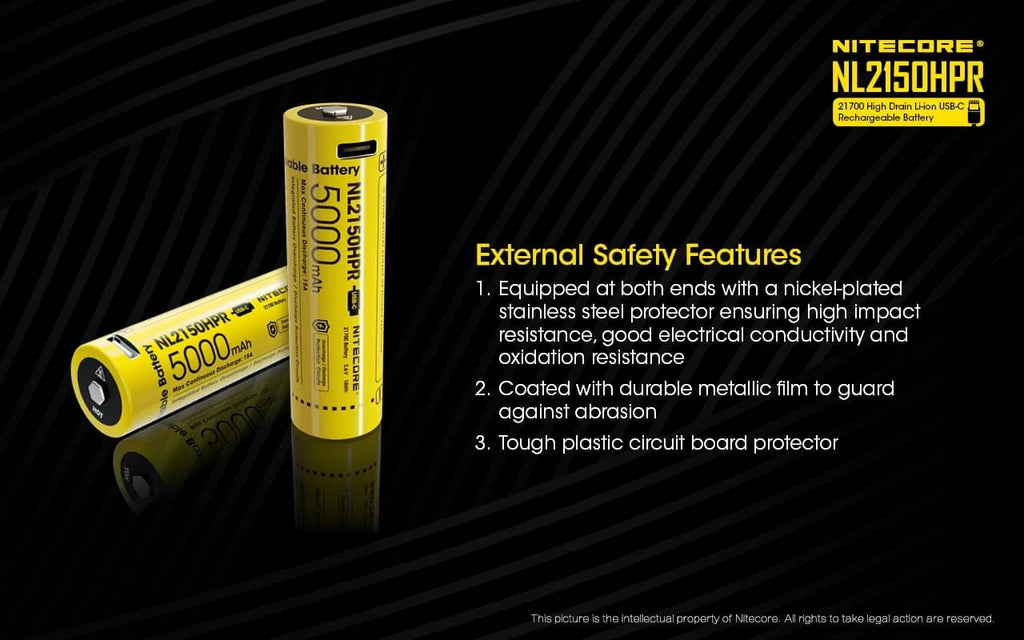 Επαναφορτιζόμενη Μπαταρία Nitecore NL2150HPR 5000mAh 3,6V | www.lightgear.gr