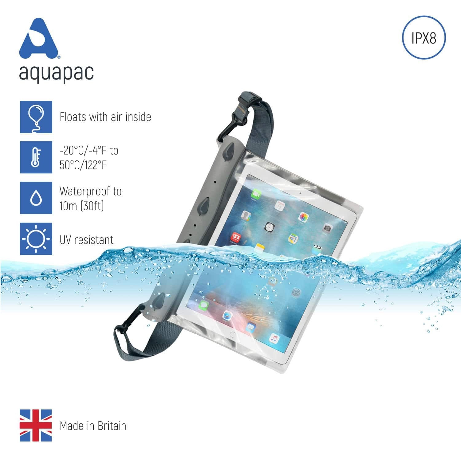 Αδιάβροχη Θήκη Aquapac για Ipad Pro 670F Landscape | www.lightgear.gr