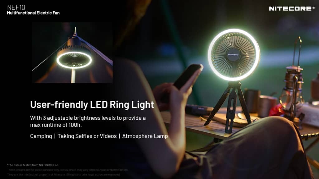 Πολυχρηστικός Ανεμιστήρας Nitecore NEF10 Γκρι | www.lightgear.gr