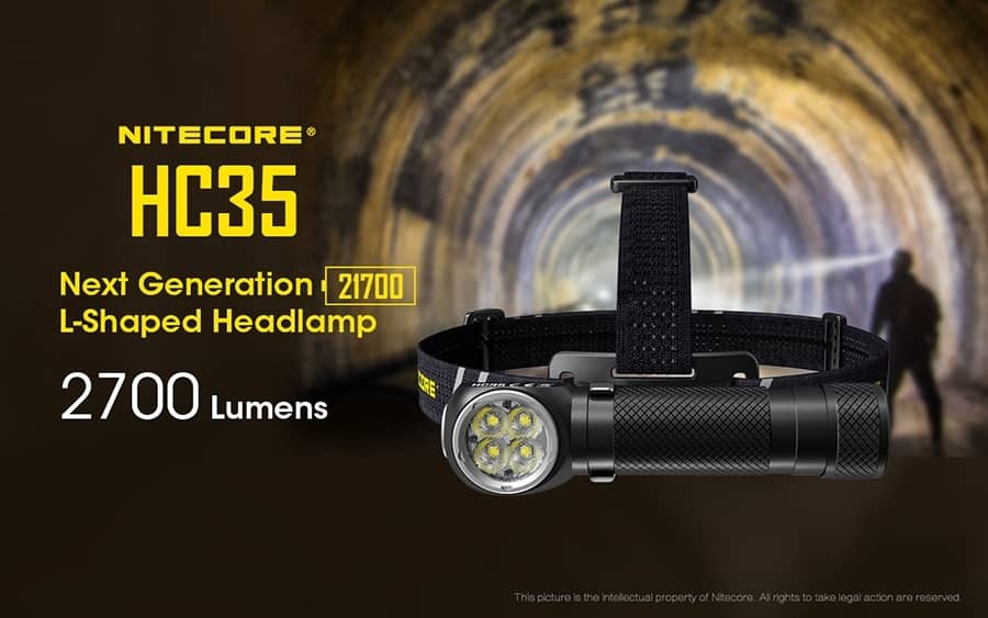 Επαναφορτιζόμενος Φακός Κεφαλής Nitecore HC35 | www.lightgear.gr
