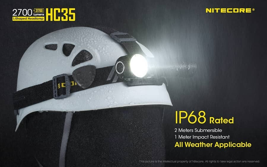 Επαναφορτιζόμενος Φακός Κεφαλής Nitecore HC35 | www.lightgear.gr