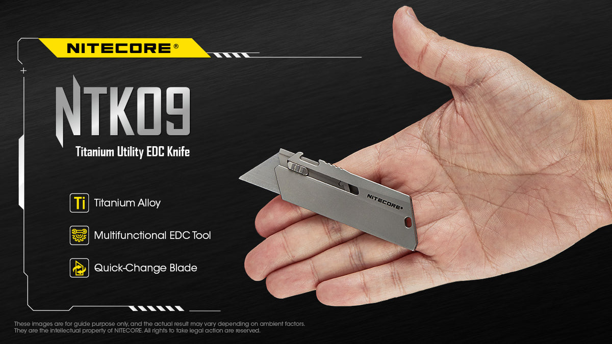 Nitecore NTK09 Titanium Utility EDC Knife | www.lightgear.gr
