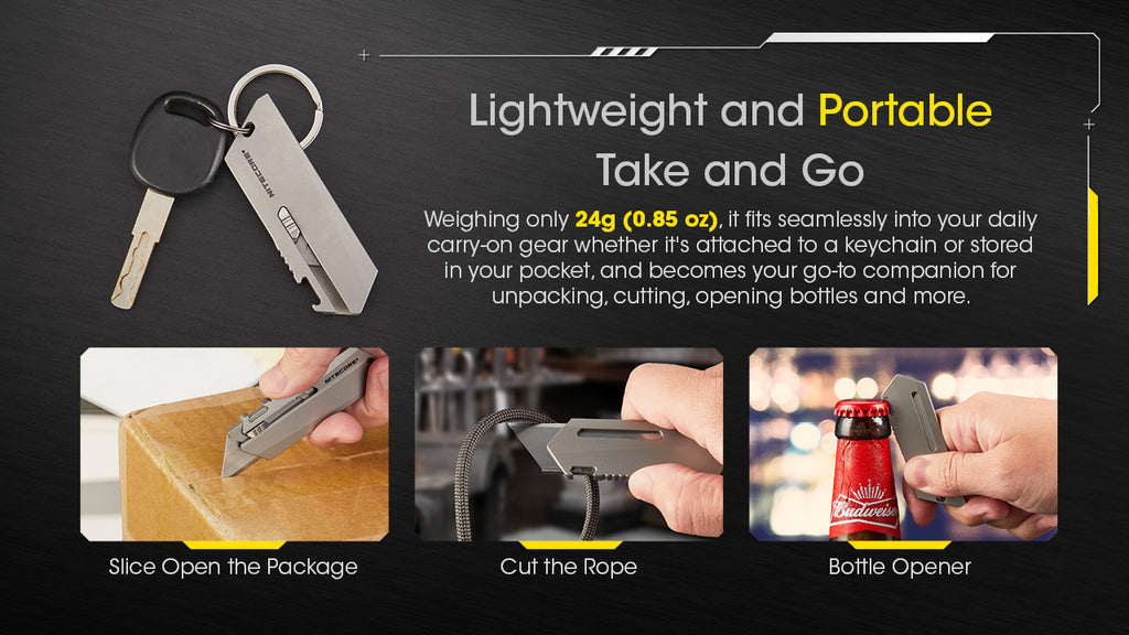 Nitecore NTK09 Titanium Utility EDC Knife | www.lightgear.gr