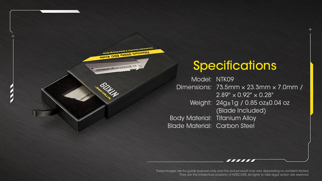 Nitecore NTK09 Titanium Utility EDC Knife | www.lightgear.gr