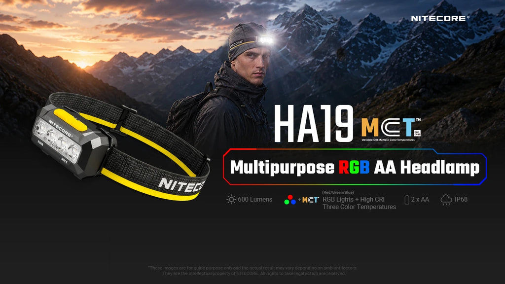 Φακός Κεφαλής Nitecore HA19 LED 600 Lumens MCT & RGB