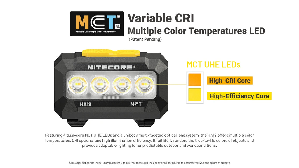 Φακός Κεφαλής Nitecore HA19 LED 600 Lumens MCT & RGB