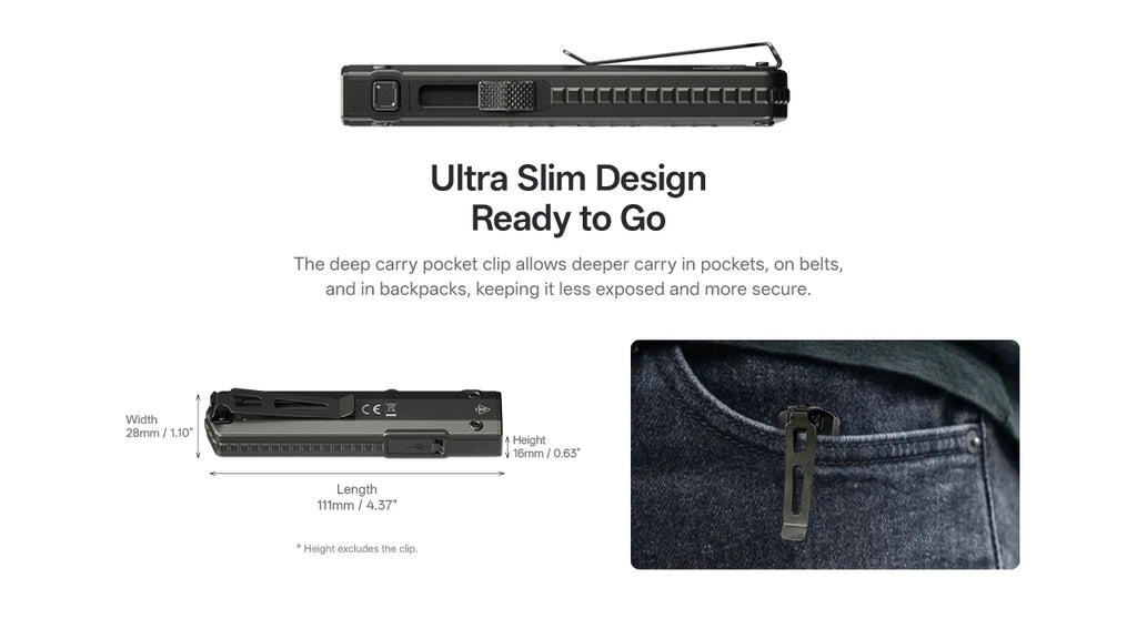 Φακός Nitecore EDC15 1200lm Λευκό + UV 365nm USB-C