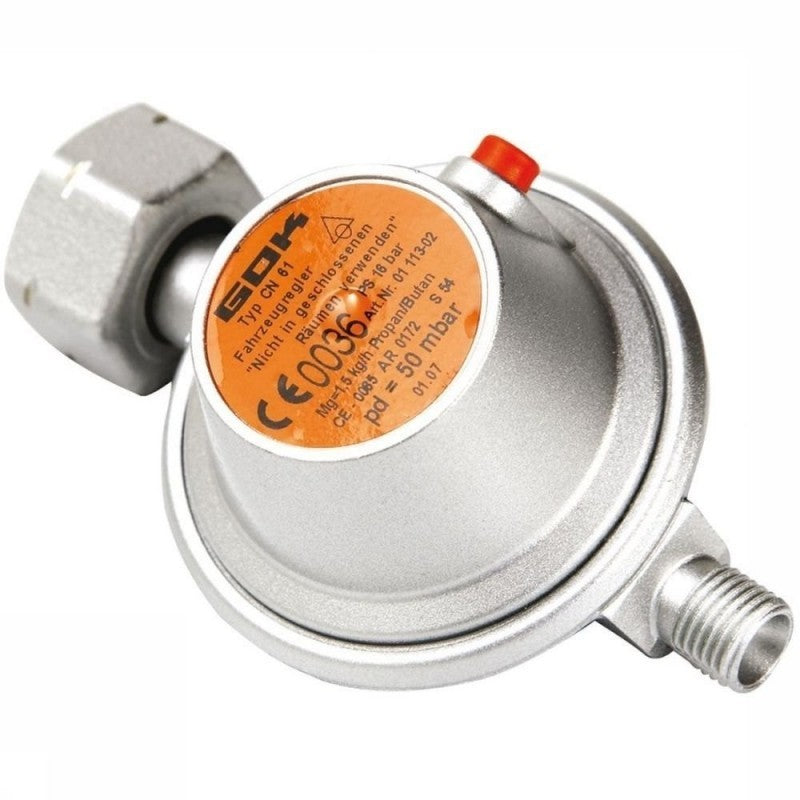 Ρυθμιστής Υγραερίου GOK 50mbar 1,5Kg/h | www.lightgear.gr