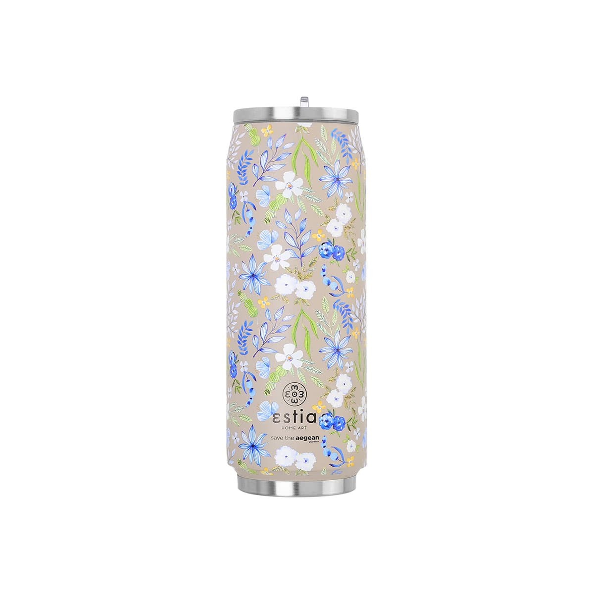 Ανοξείδωτο Θερμός με Καλαμάκι Estia Save the Aegean 500ml | www.lightgear.gr