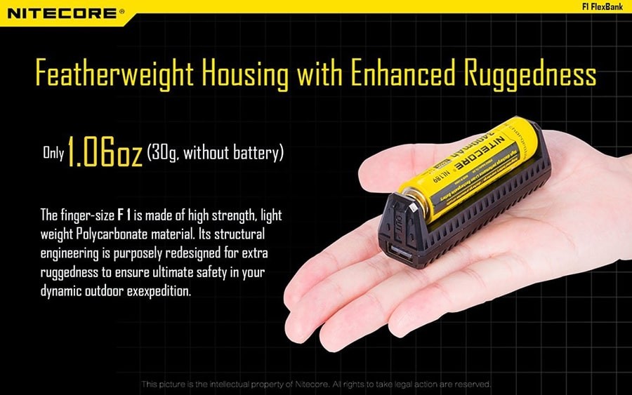 Φορτιστής Nitecore F1 + Power Bank | www.lightgear.gr