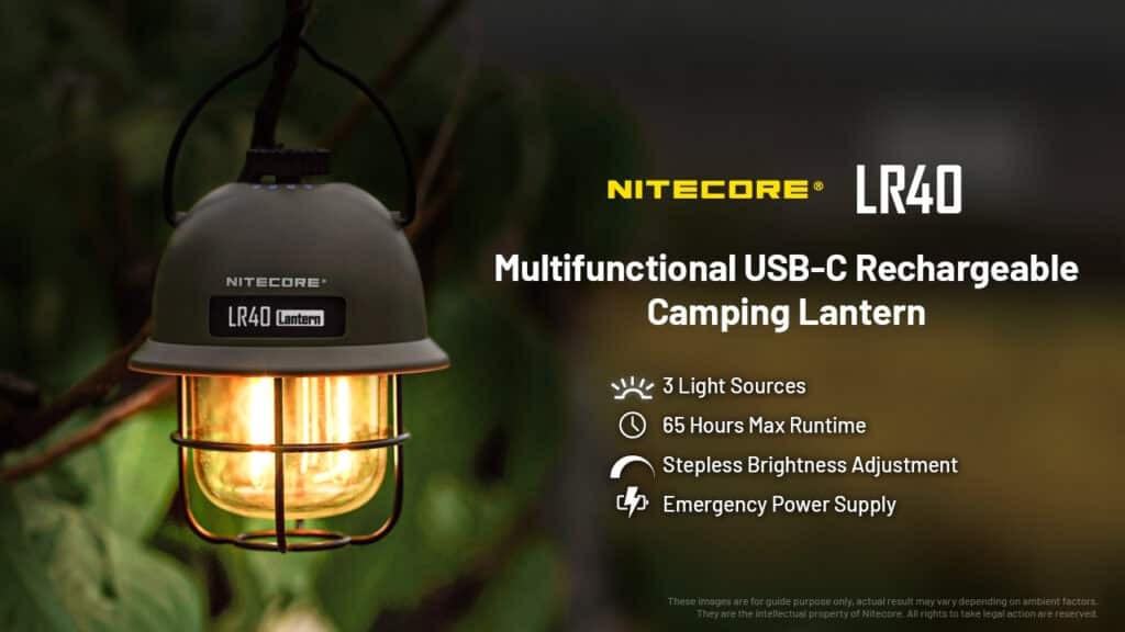 Επαναφορτιζόμενο Φανάρι LED Nitecore LR40 Άσπρο | www.lightgear.gr