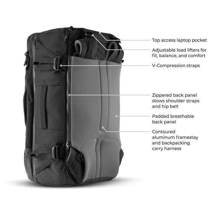 Σακίδιο Matador Travel Globerider 45lt Μαύρο | www.lightgear.gr
