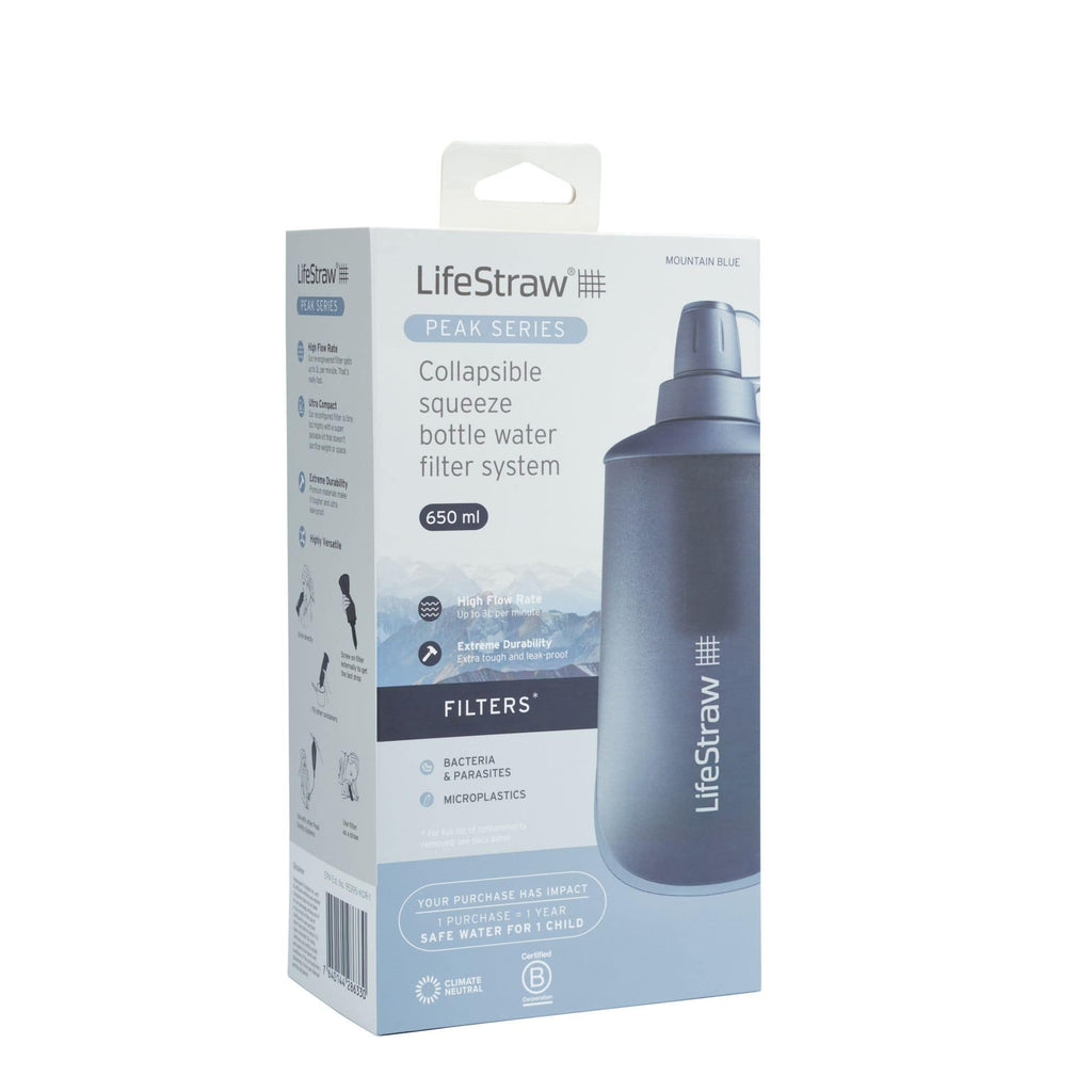 Παγούρι με Φίλτρο Νερού Lifestraw Peak Squeeze 650ml Μπλε | www.lightgear.gr