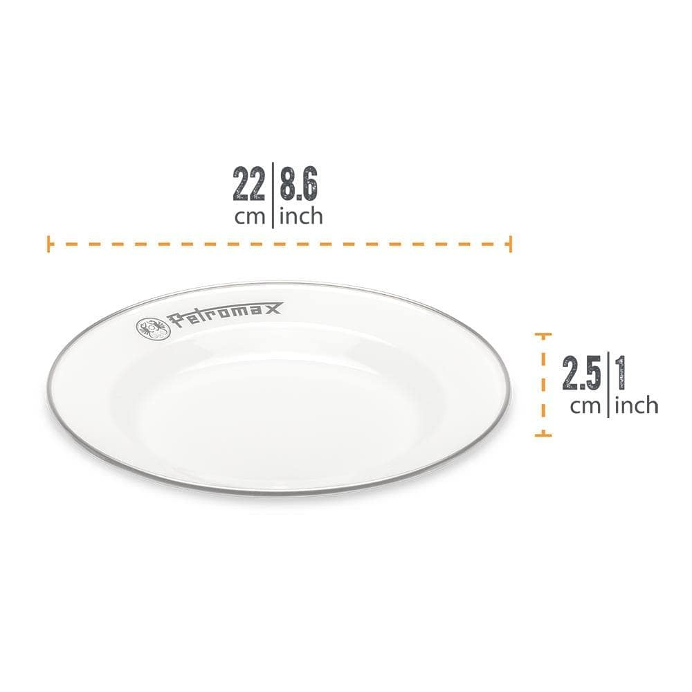 Πιάτο Εμαγιέ Petromax Άσπρο 22cm 2τεμ | www.lightgear.gr