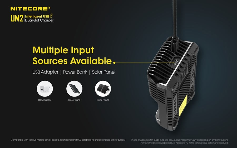 Φορτιστής Nitecore UM2 | www.lightgear.gr