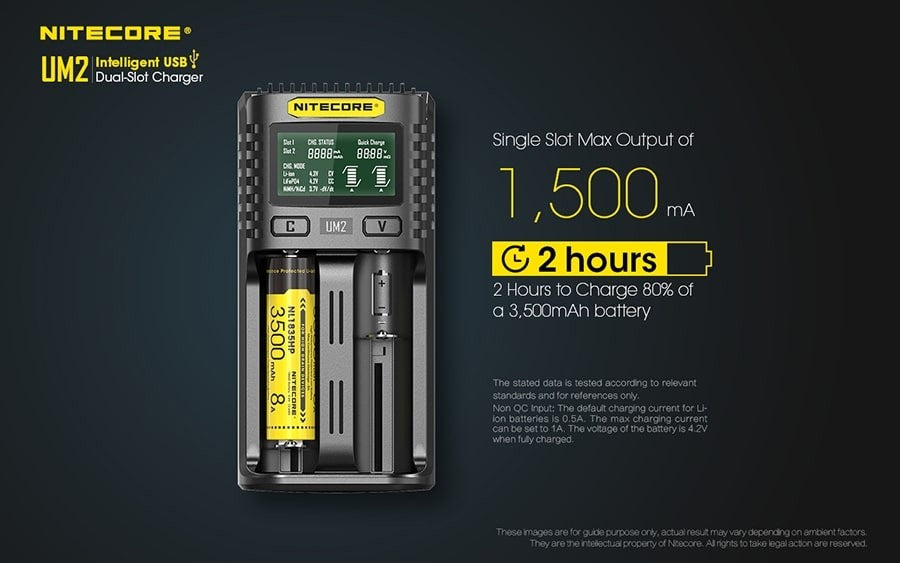 Φορτιστής Nitecore UM2 | www.lightgear.gr