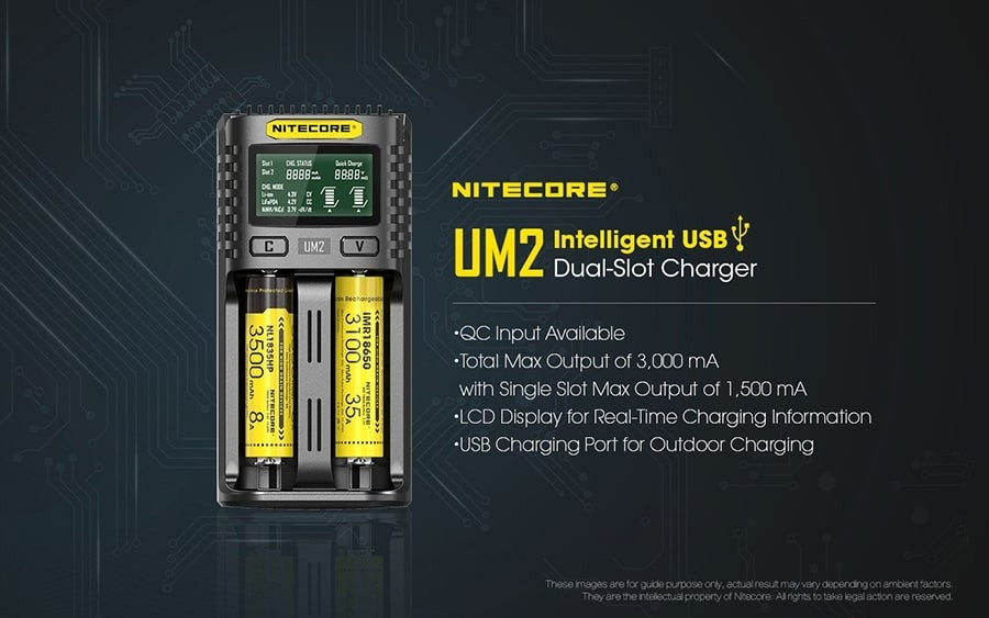 Φορτιστής Nitecore UM2 | www.lightgear.gr