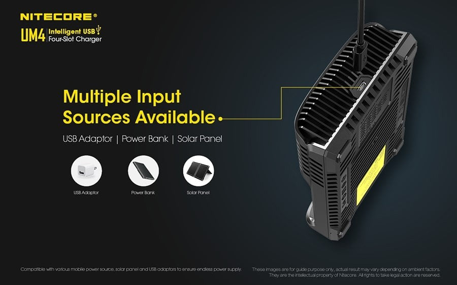 Φορτιστής Nitecore UM4 | www.lightgear.gr