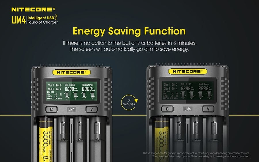 Φορτιστής Nitecore UM4 | www.lightgear.gr