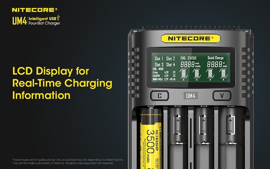 Φορτιστής Nitecore UM4 | www.lightgear.gr