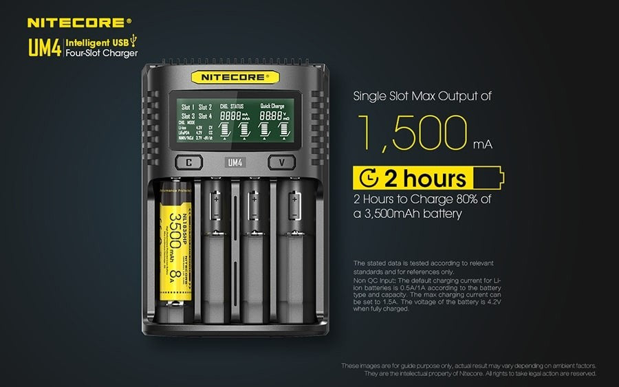 Φορτιστής Nitecore UM4 | www.lightgear.gr