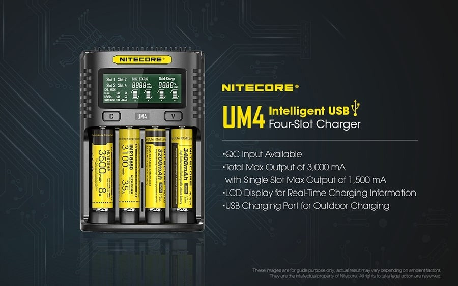 Φορτιστής Nitecore UM4 | www.lightgear.gr
