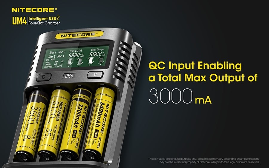 Φορτιστής Nitecore UM4 | www.lightgear.gr