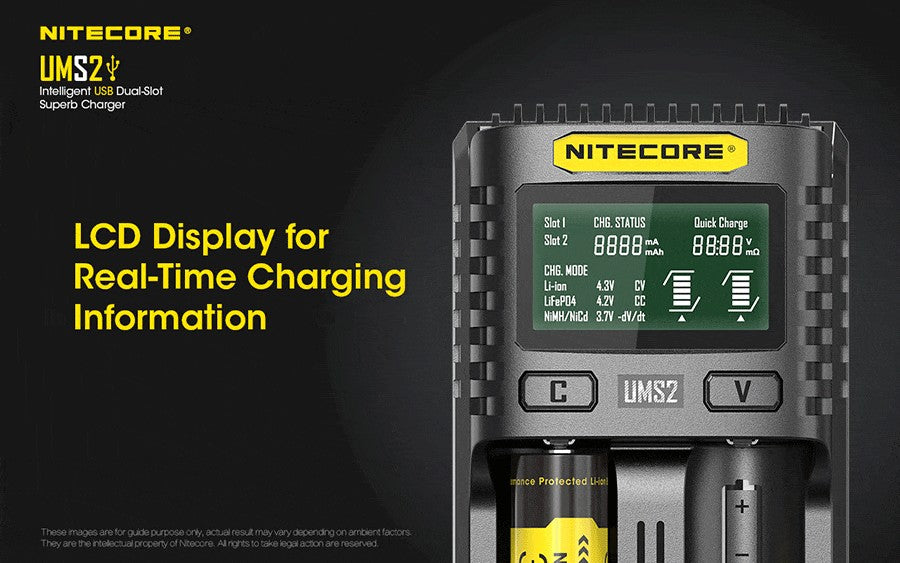 Φορτιστής Nitecore UMS2 | www.lightgear.gr