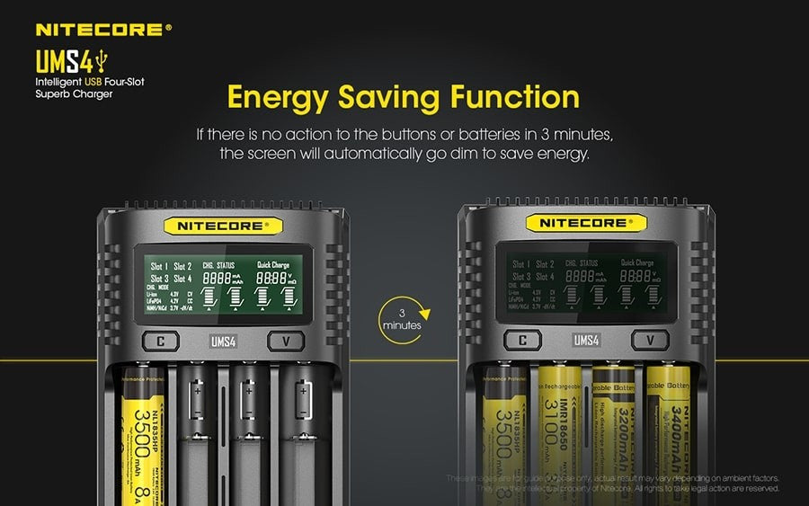 Φορτιστής Nitecore UMS4 | www.lightgear.gr