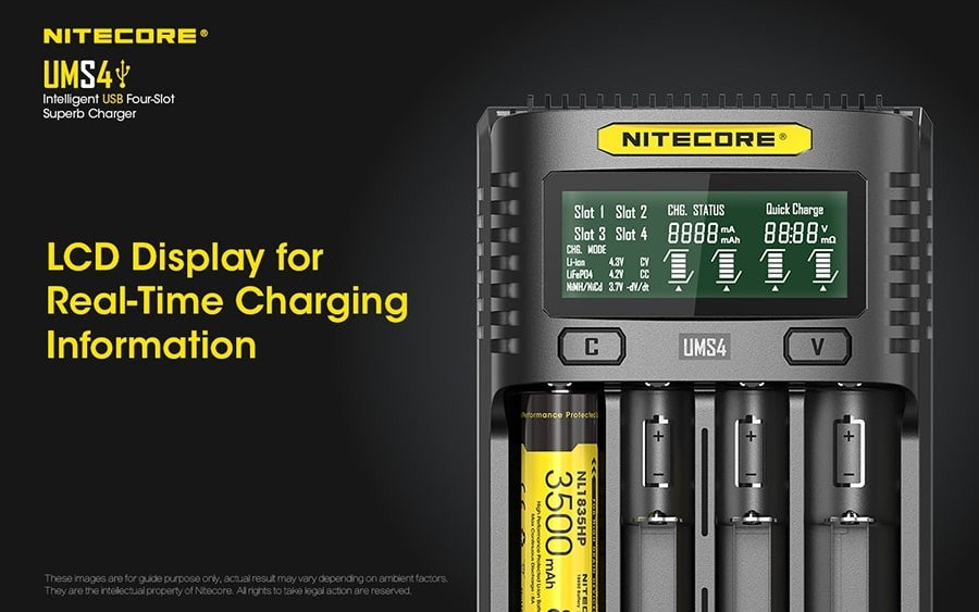 Φορτιστής Nitecore UMS4 | www.lightgear.gr