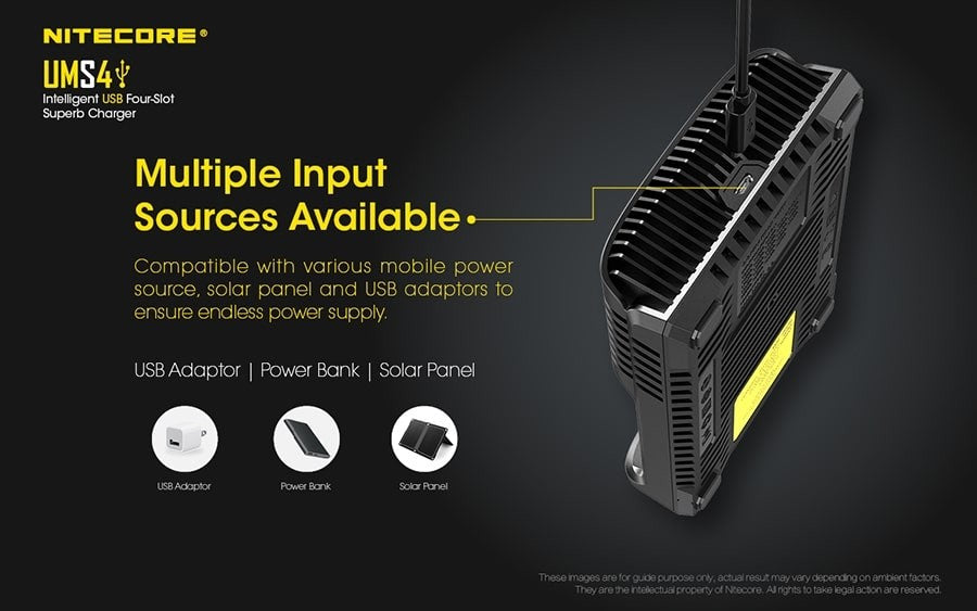 Φορτιστής Nitecore UMS4 | www.lightgear.gr