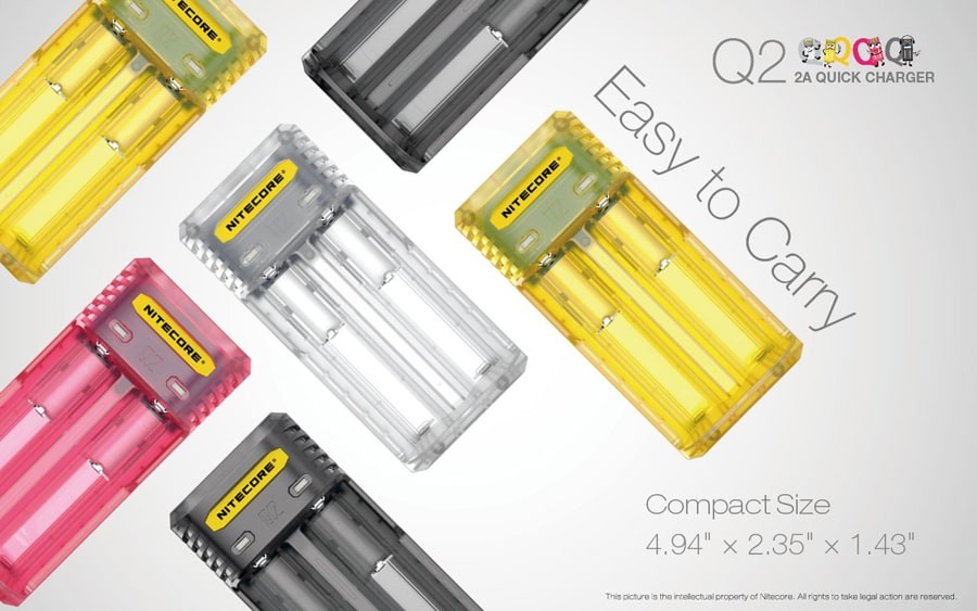 Φορτιστής Nitecore Q2 - Quick charger - 2A/12W Mango | www.lightgear.gr