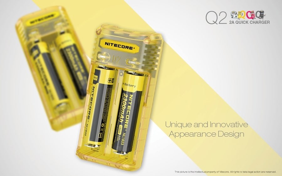 Φορτιστής Nitecore Q2 - Quick charger - 2A/12W Mango | www.lightgear.gr