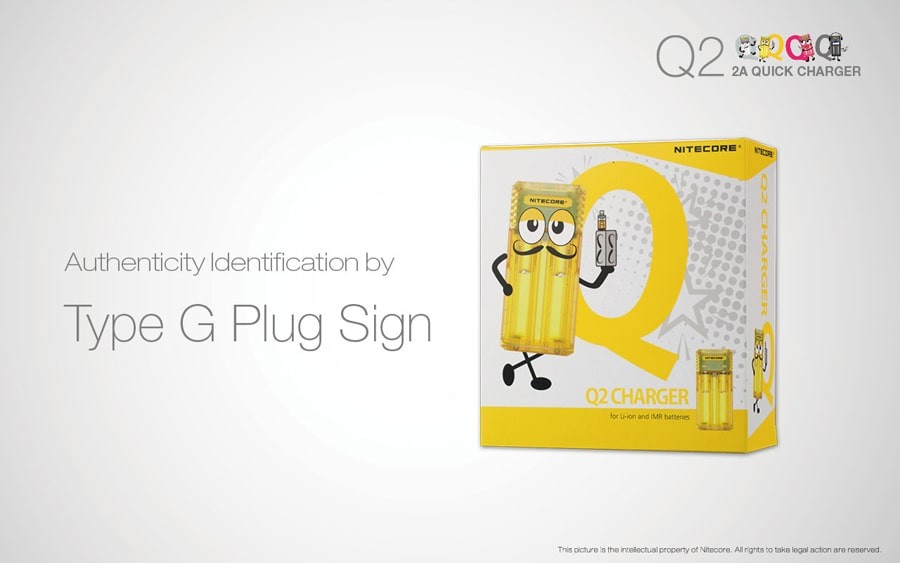 Φορτιστής Nitecore Q2 - Quick charger - 2A/12W Mango | www.lightgear.gr