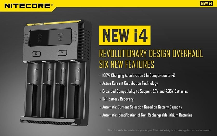 Φορτιστής Nitecore New i4 | www.lightgear.gr
