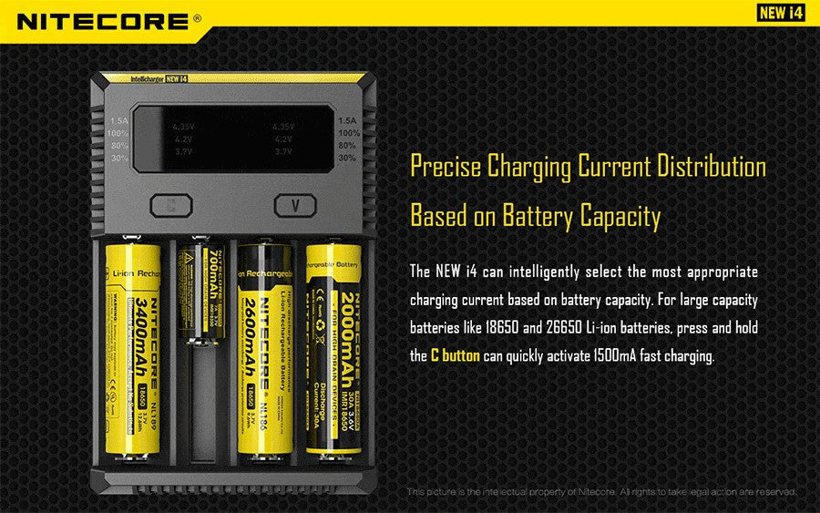 Φορτιστής Nitecore New i4 | www.lightgear.gr
