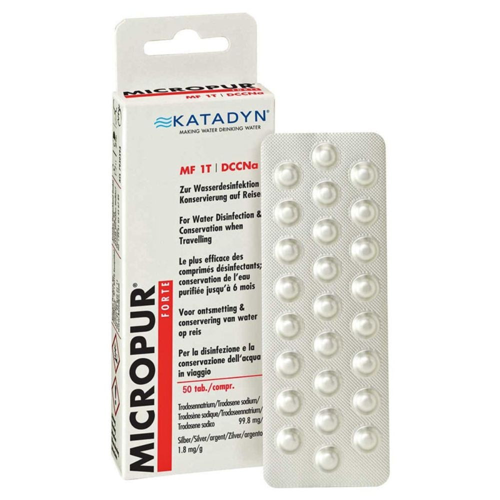Δισκία Ταμπλέτες Απολύμανσης Νερού Micropur Forte 1T, 50τεμ | www.lightgear.gr