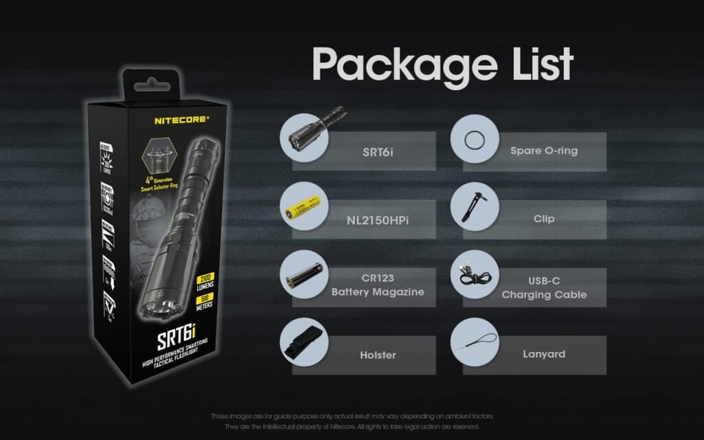 Επαναφορτιζόμενος Φακός Nitecore SRT6i | www.lightgear.gr