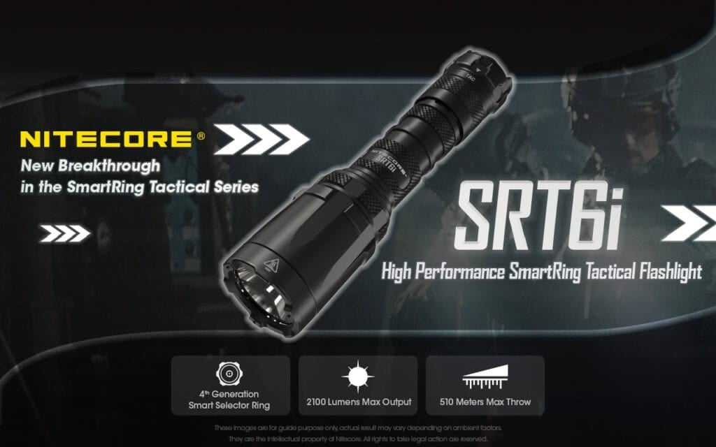 Επαναφορτιζόμενος Φακός Nitecore SRT6i | www.lightgear.gr