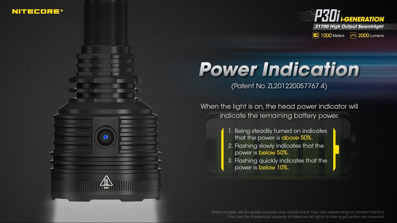 Επαναφορτιζόμενος Φακός Nitecore Led P30i | www.lightgear.gr