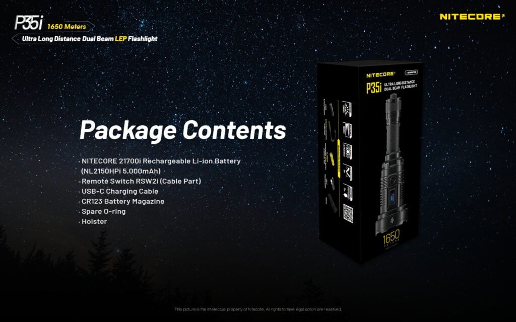 Επαναφορτιζόμενος Φακός Nitecore Led P35i | www.lightgear.gr