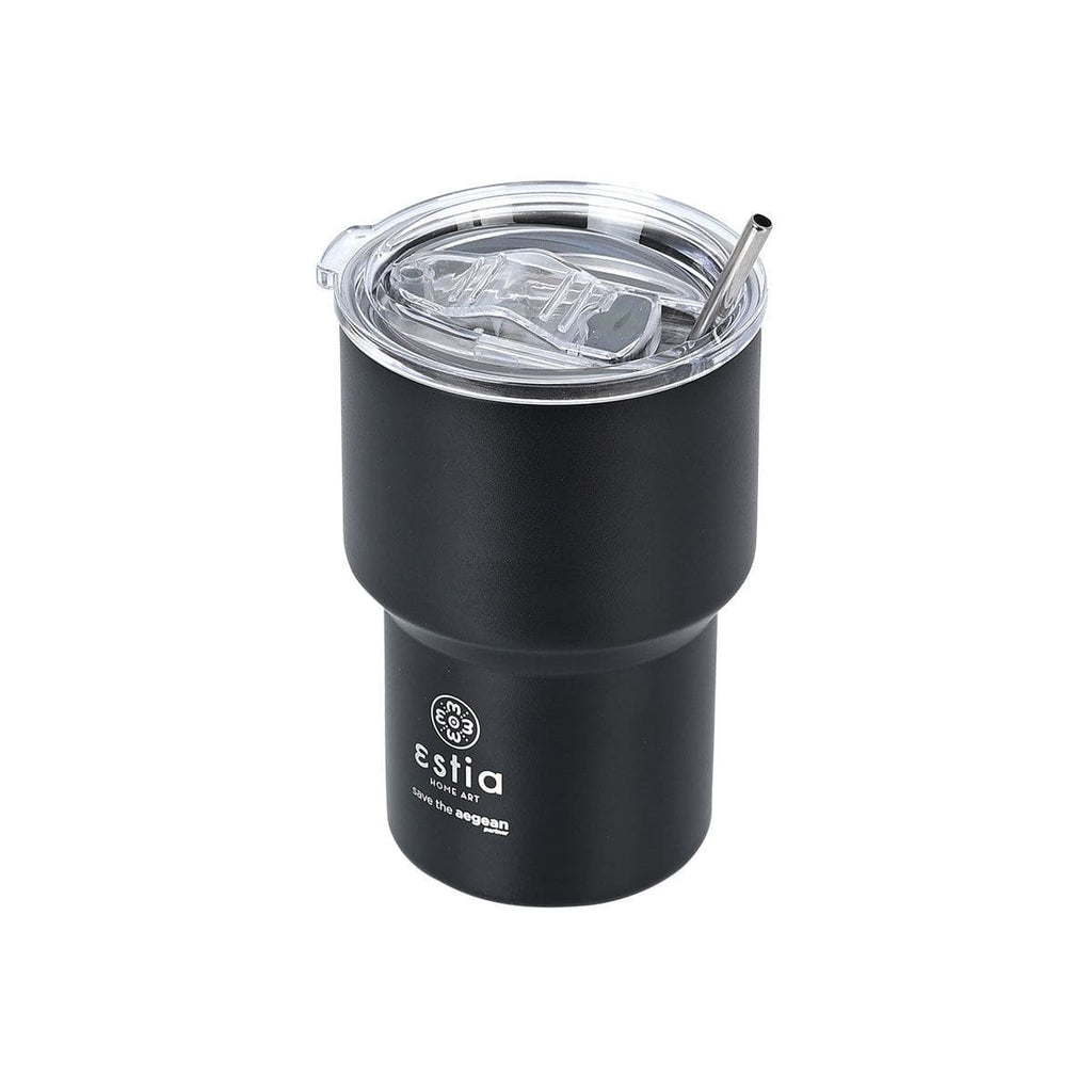 Ανοξείδωτο Ποτήρι Θερμός με Καλαμάκι Estia Save the Aegean Mug Lite 400ml | www.lightgear.gr