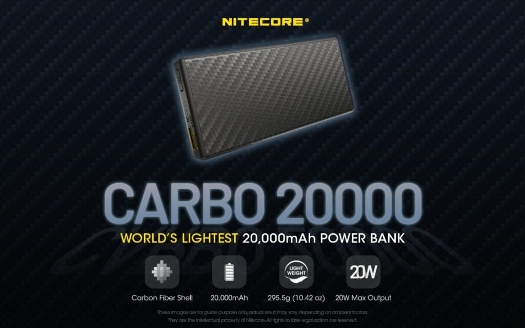 Powerbank Nitecore Carbo 20000 - 20000mAh - Fast Charge | www.lightgear.gr